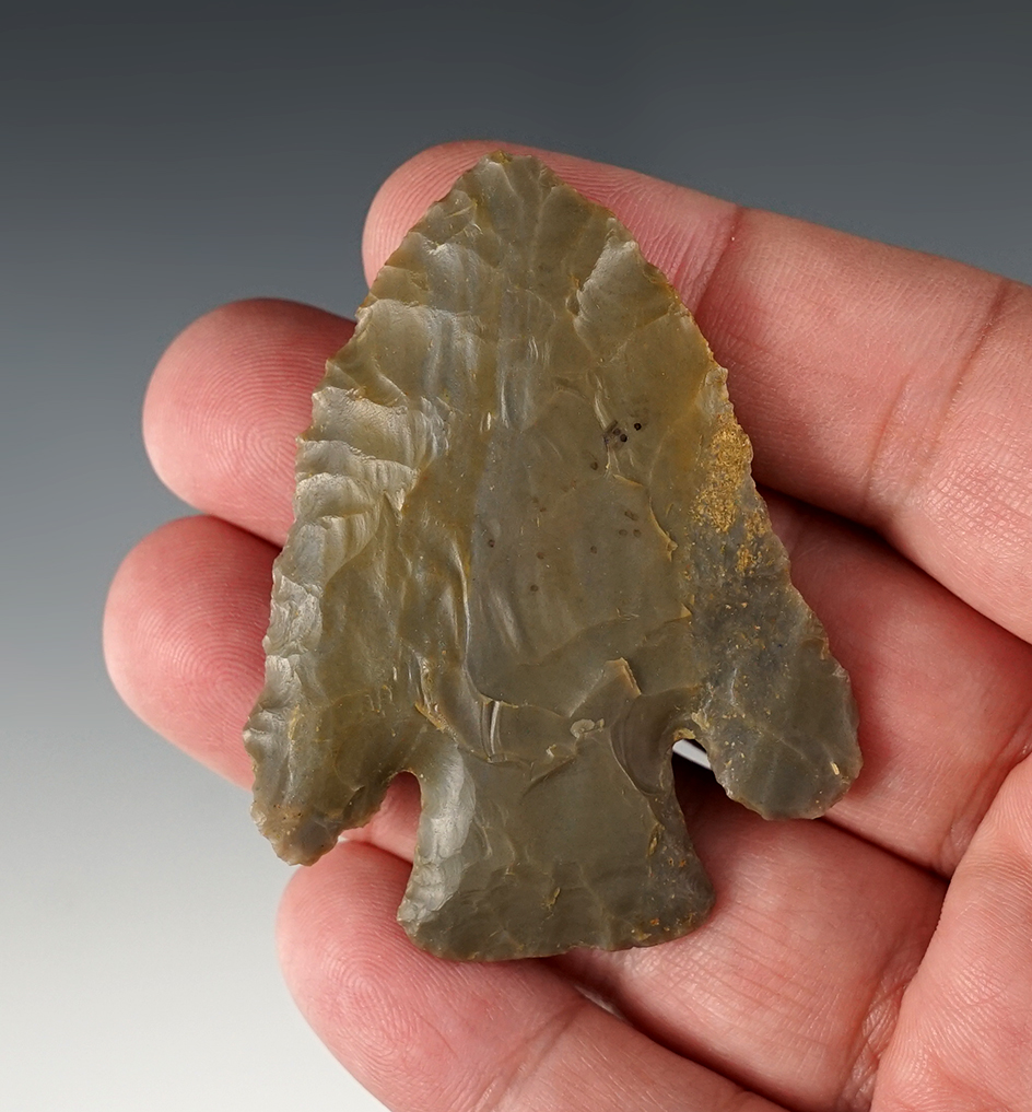 2 3/8" Lost Lake with nice flaking. Found in Davies Co., Kentucky. Bennett COA.