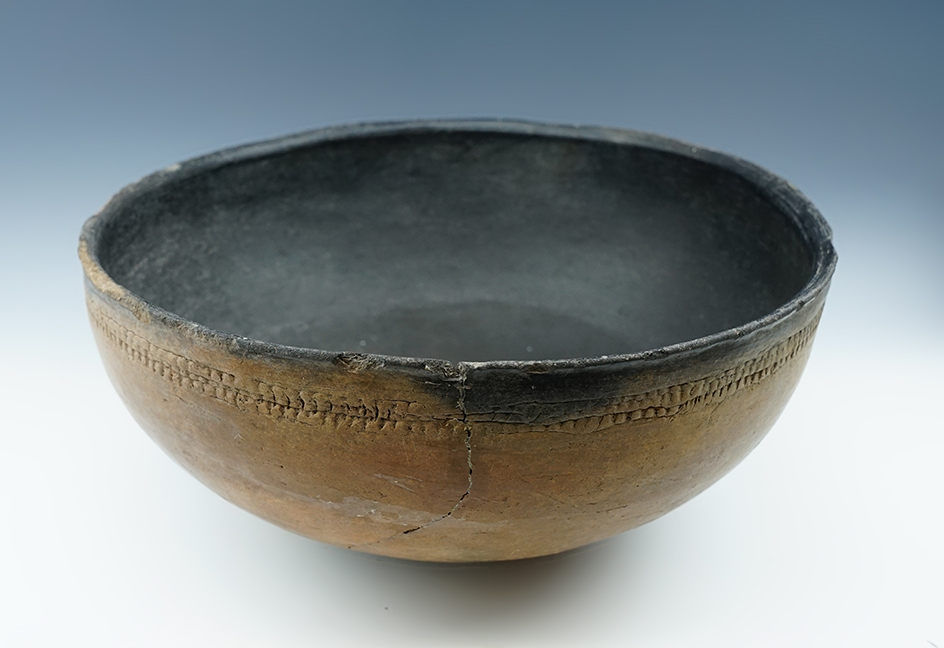 Large! 11 1/2" wide by 5" tall ancient Southwestern Pottery Bowl, New Mexico.