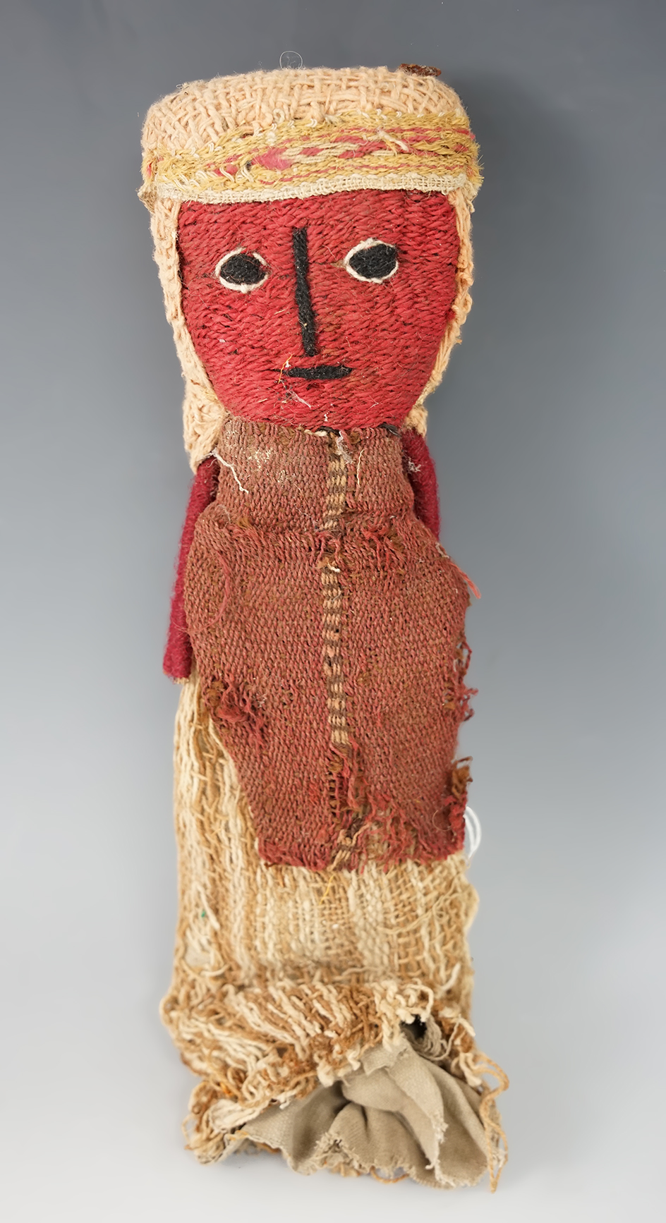 11" tall Quechua-Inca native cloth doll from Peru. This is a very old item.