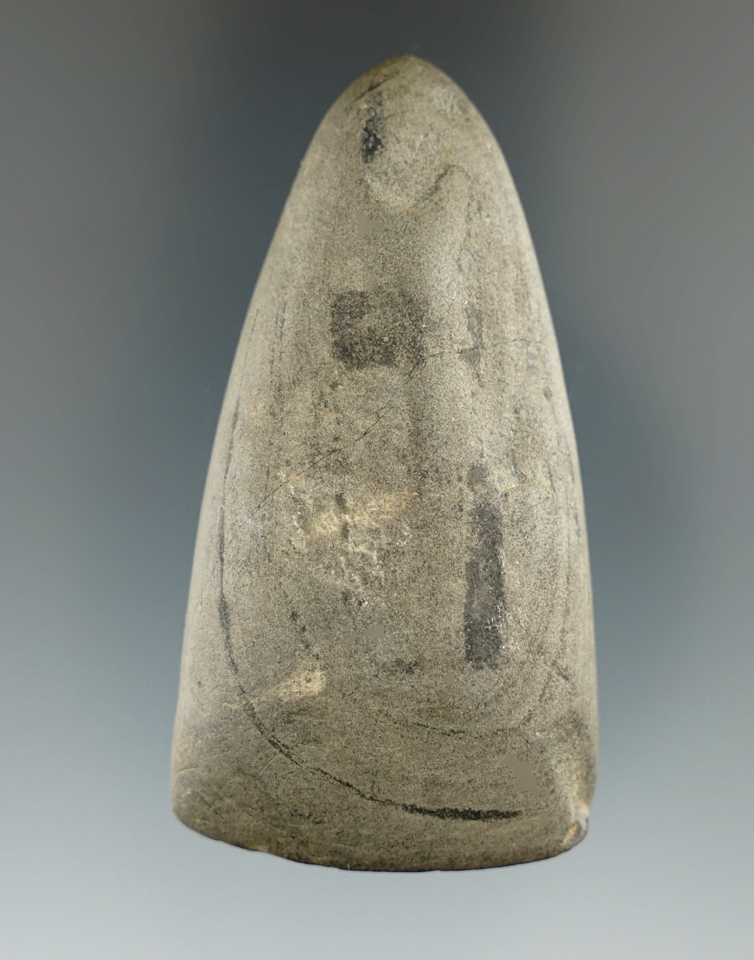 2 5/8" miniature slate Celt that is nicely styled found in Union  Co., Ohio.