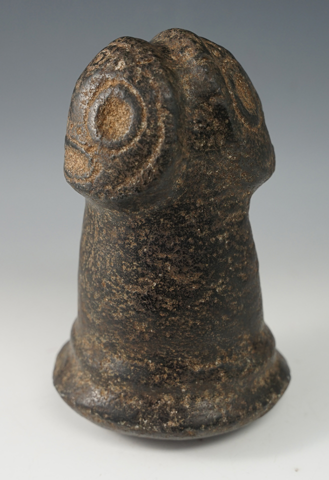 Large &nice! 7 1/8" Taino dual-headed Pestle - Hispaniola. Circa 1200-1500 A.D. 2 COAs