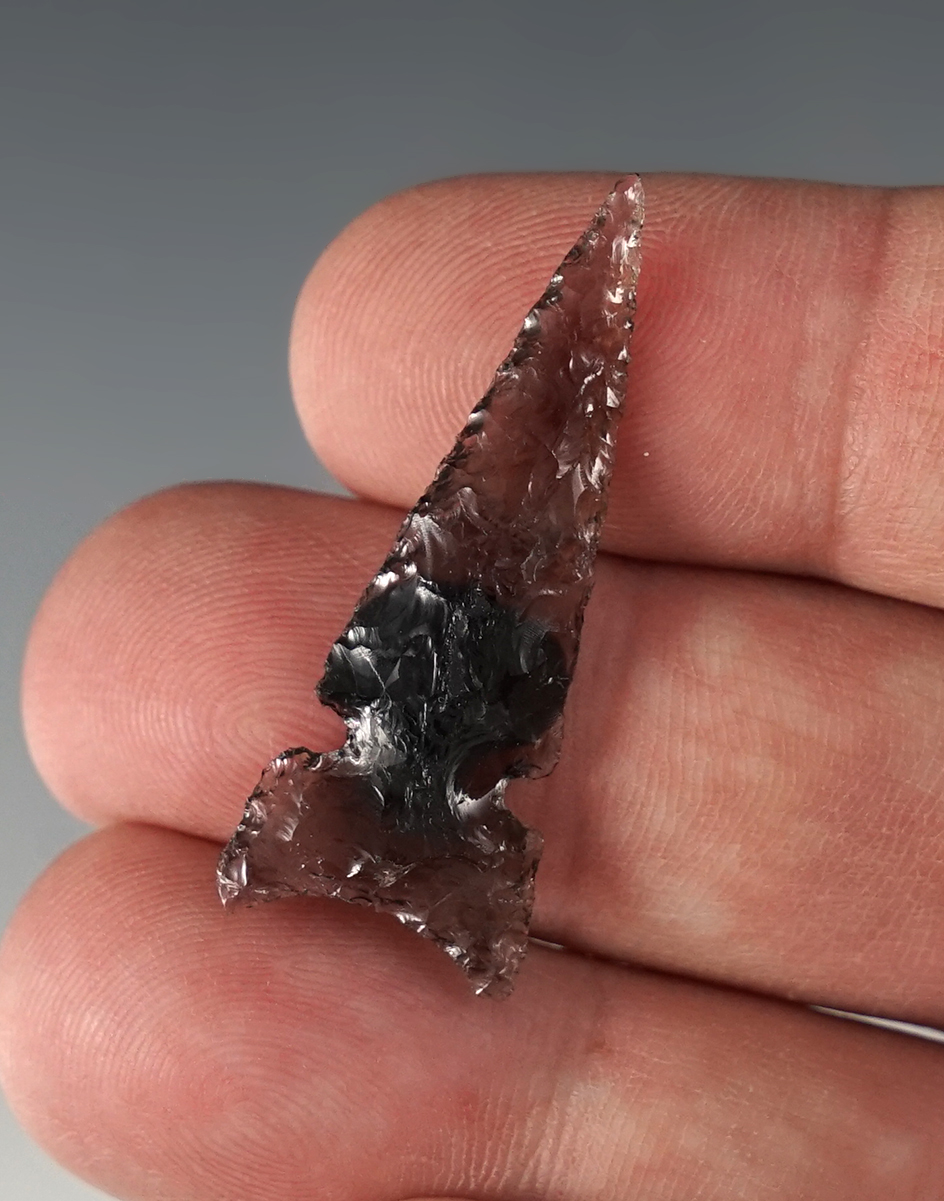 Fine 1 5/16" Desert Delta found in Southern Oregon. Made from Obsidian.