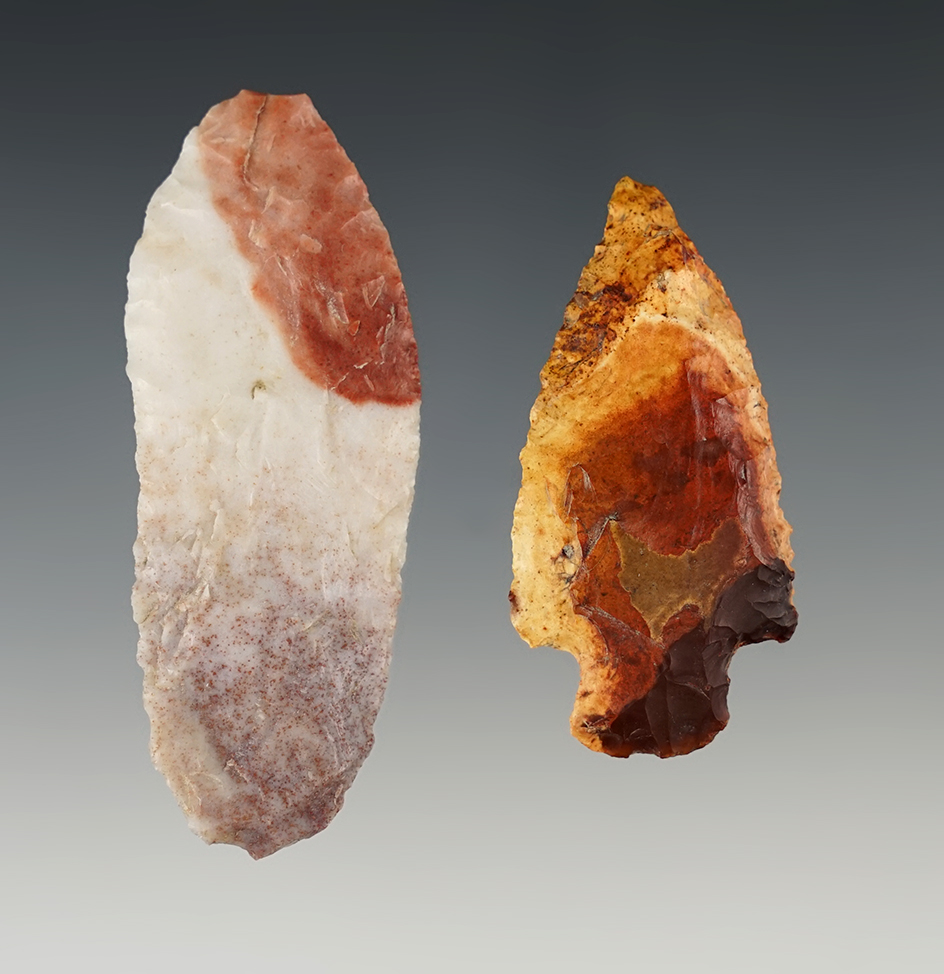 Pair of artifacts from Oregon and Washington. The largest is 2 7/8".