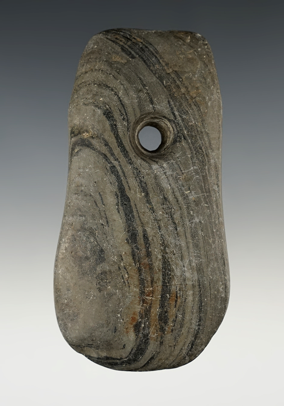3 3/4" Keyhole Pendant found in Medina Co., Ohio in the vicinity of Seville, Ohio.