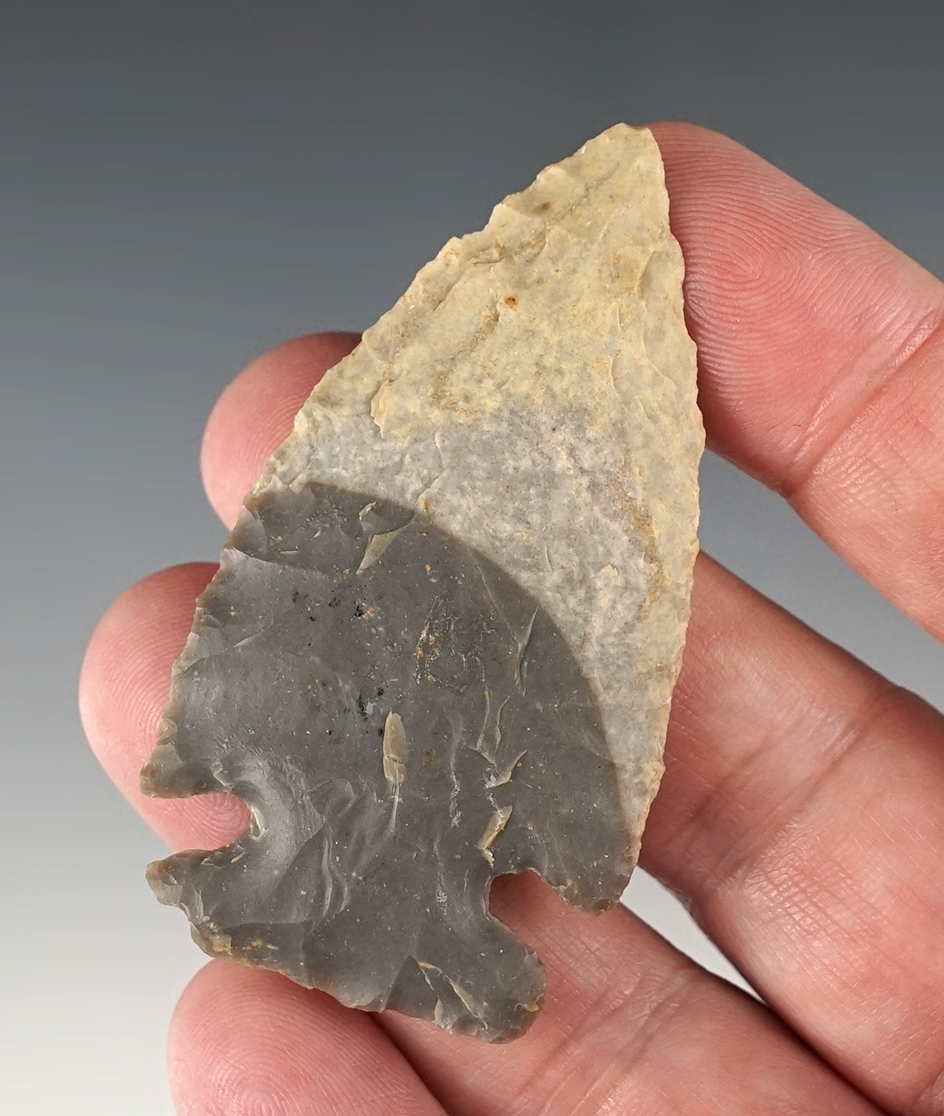 Nicely styled 2 1/2" Corner Notch point found in Polk Co., Tennessee.