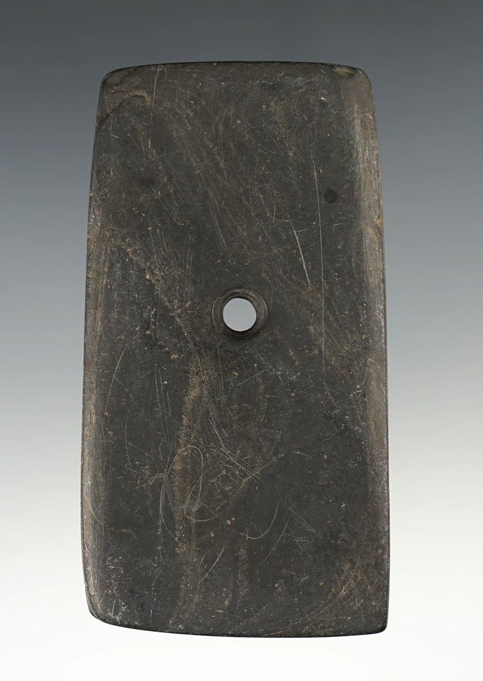 3 5/16" Rectangular Pendant found on the McConnell Farm, Tuscarawas Co., Ohio. COA.