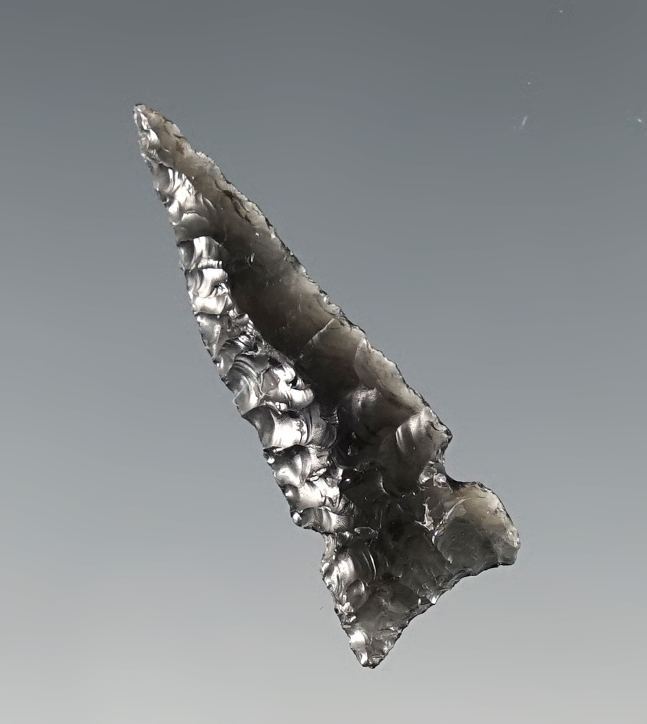 Fine 1 1/2" Desert Delta found in Southern Oregon. Made from Obsidian.