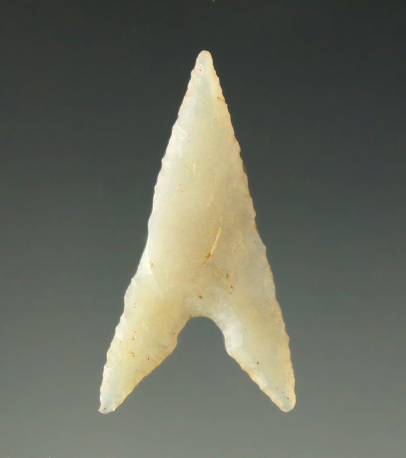 Ex. Museum! 1 1/8" Garza point with a very deep basal notch found in West Texas.