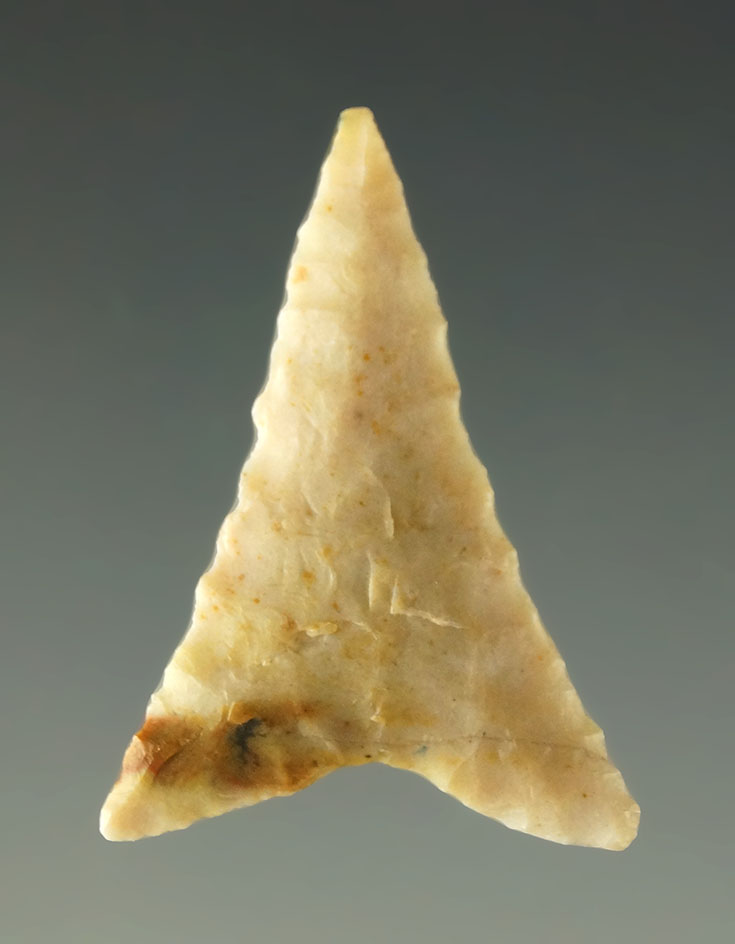 Ex. Museum! 1" Starr point found in Texas. Ex. Charles Shewey collection.