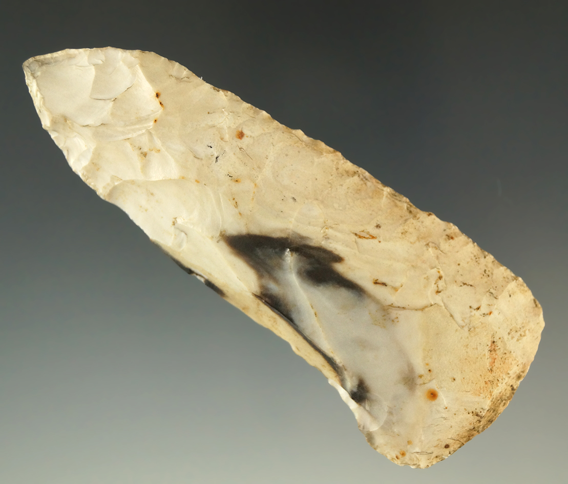 3 13/16" Knife made from attractive multi-colored Flint found in Missouri. Bennett COA.