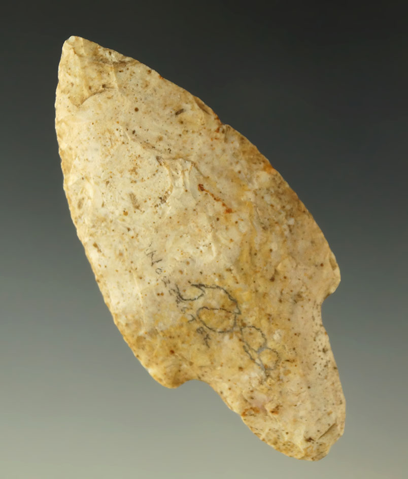 Very nice 3" Adena found in the Midwest in good condition.