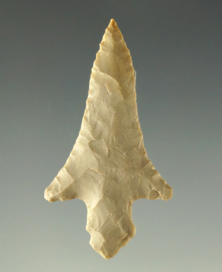 Ex. Museum!  1 5/16" Hayes point found in West Texas. Ex. Charles Shewey collection.