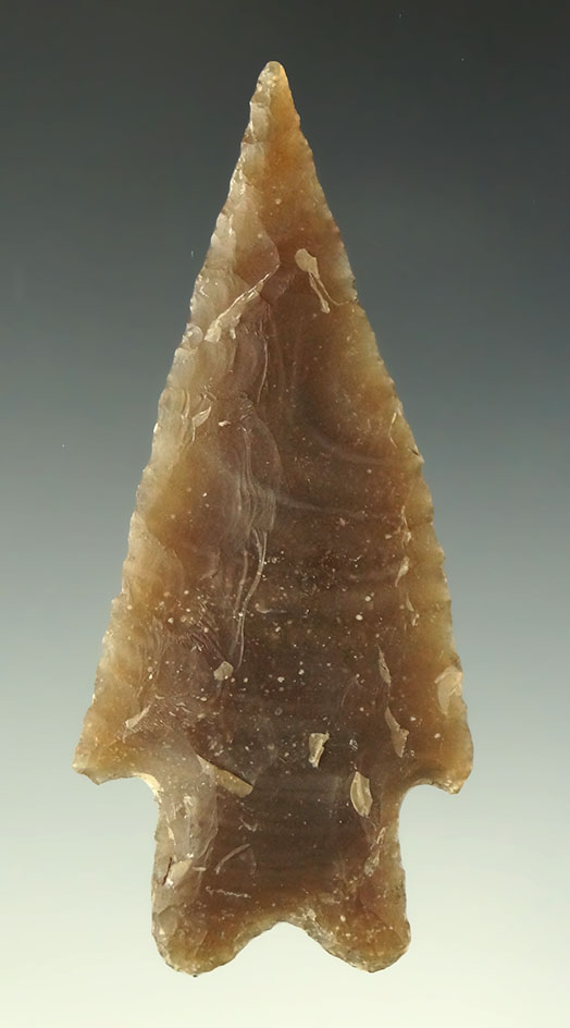 Ex. Museum! Excellent 2 7/8" Pedernales point made from highly translucent quality material.