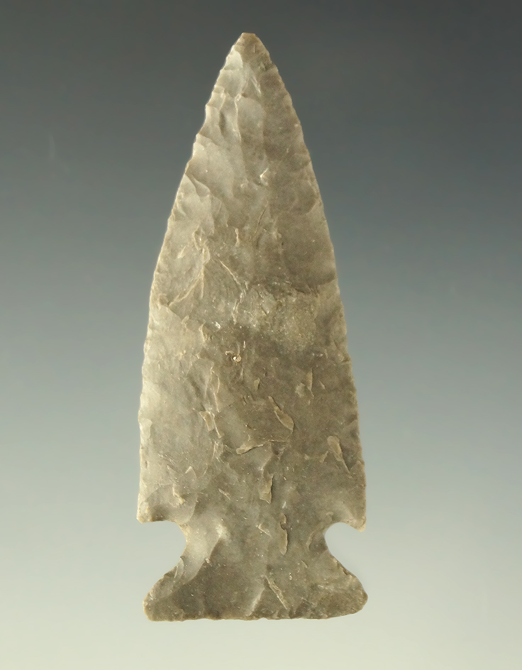 Ex. Museum! 2 3/8" Ensor point that is very well styled found in Texas. Ex. Wallace Culpepper.