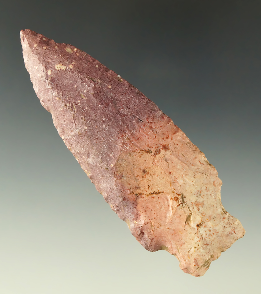 4 3/16" beautifully colored Etley Knife - Lincoln County Missouri. Dickey COA.