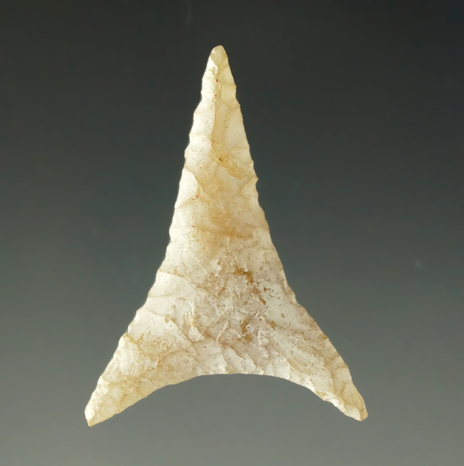 Ex. Museum! 1 3/16" Starr point that is very well flaked and highly patinated. Found in Texas.