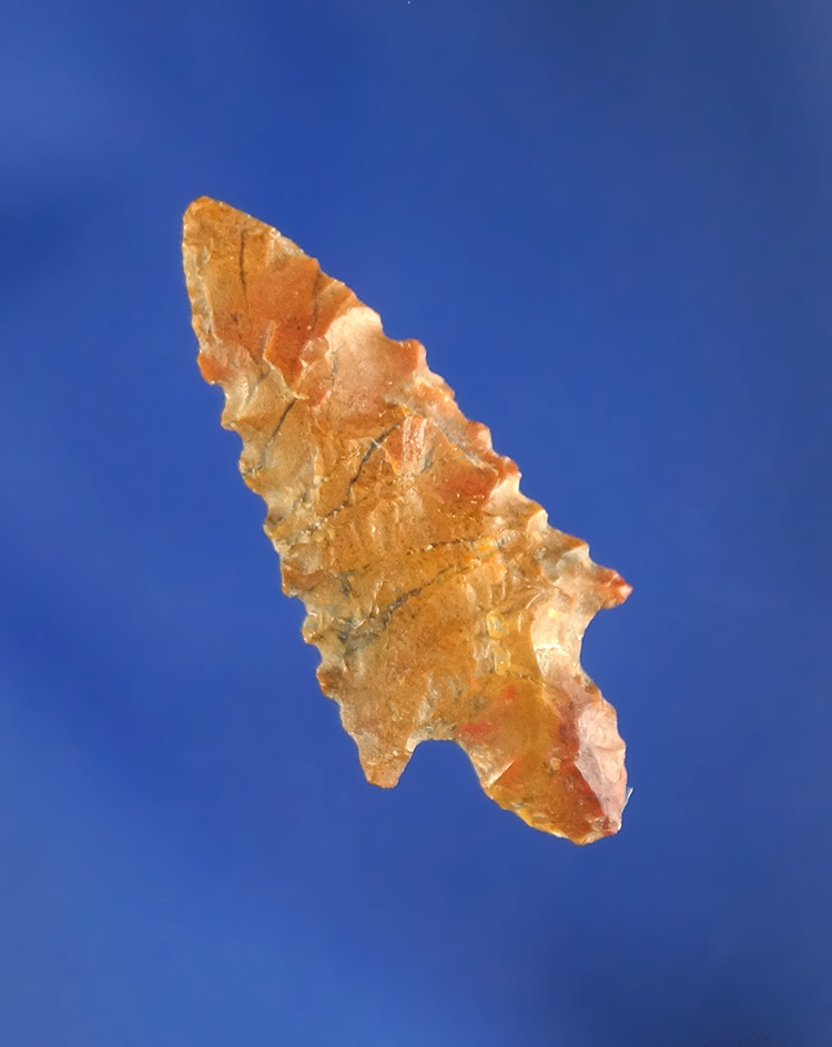 1" Klickitat Dagger found near Towal  Camp along the Columbia River. Ex. Leon Wiley collection.