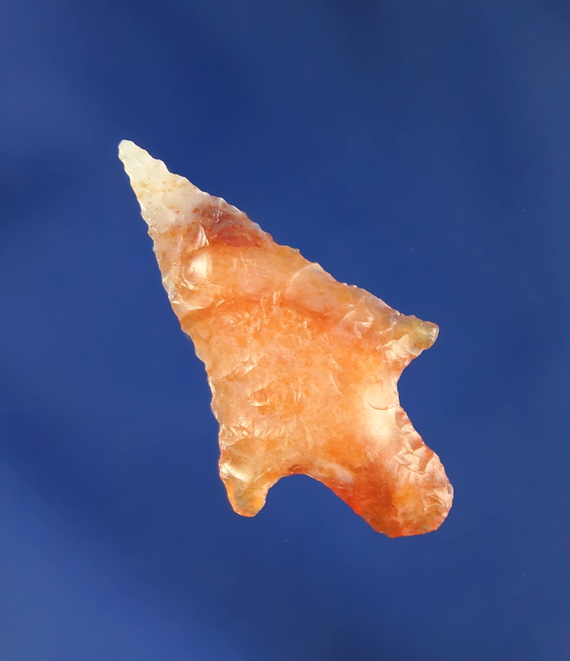 1 1/16" Rabbit Island Arrow made from beautiful high-grade multicolored agate- Columbia River.
