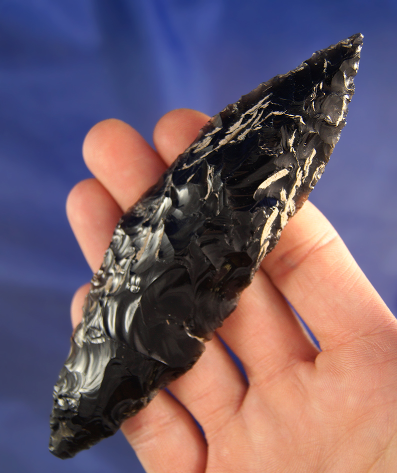4 7/8" Bi-Pointed Obsidian Knife found in Lake County Oregon