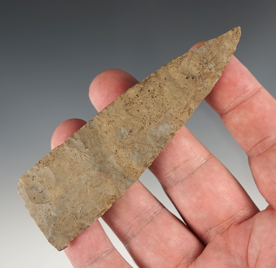 4 1/16" Triangular Blade made from Ft. Payne. Found in Barren Co., Kentucky. Well patinated.