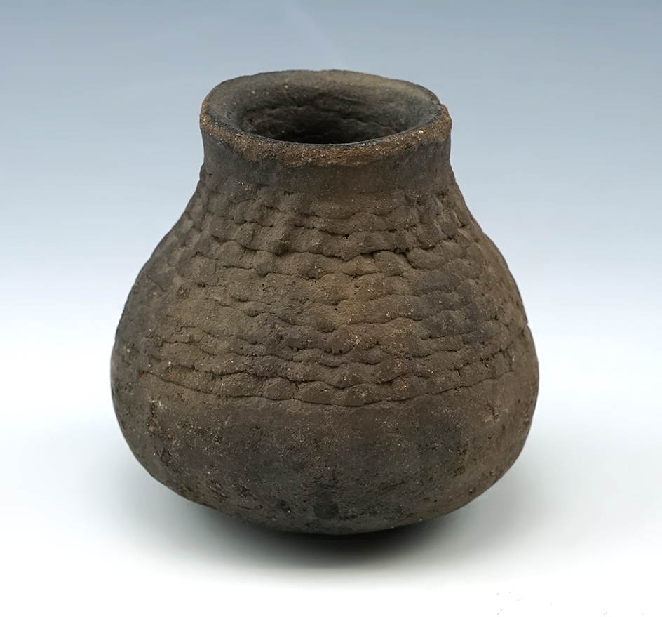 Excellent design on this 2 3/8" Tall Ancient Pottery Vessel from New Mexico.