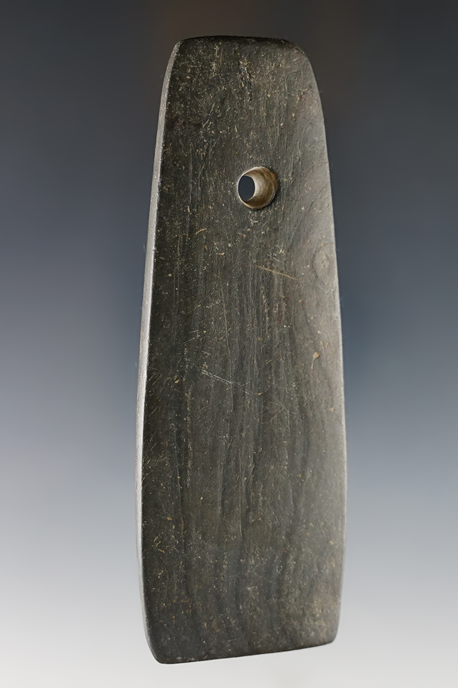 Thin and well made 4 1/2" Ohio Trapezoidal Pendant that is heavily patinated.