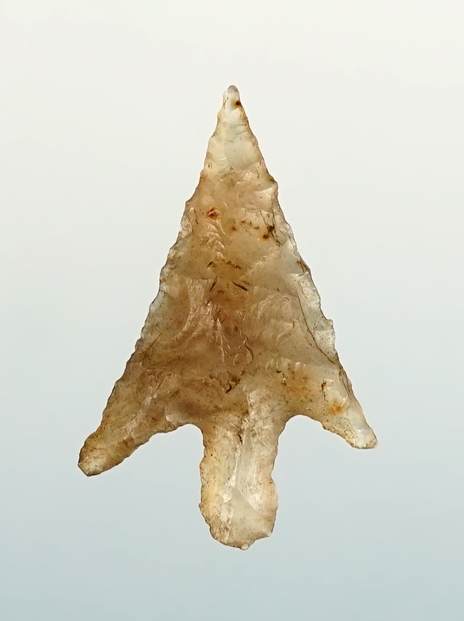 13/16" beautifully flaked agate Bird Point recovered in the Four Corners  area.