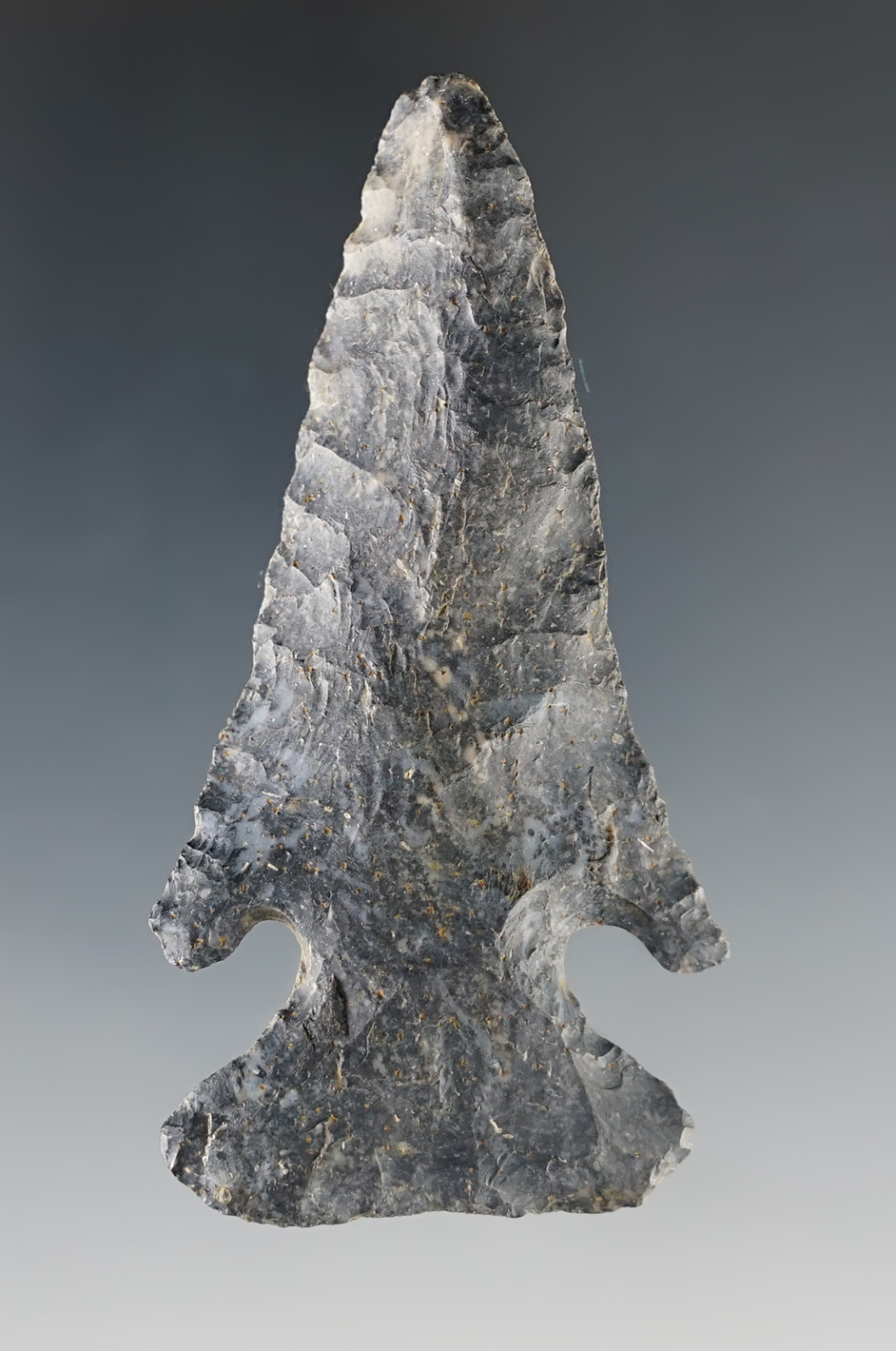 Fine 3" Thebes found in Tuscarawas Co., Ohio. Steeply beveled. Comes with a Bennett COA.