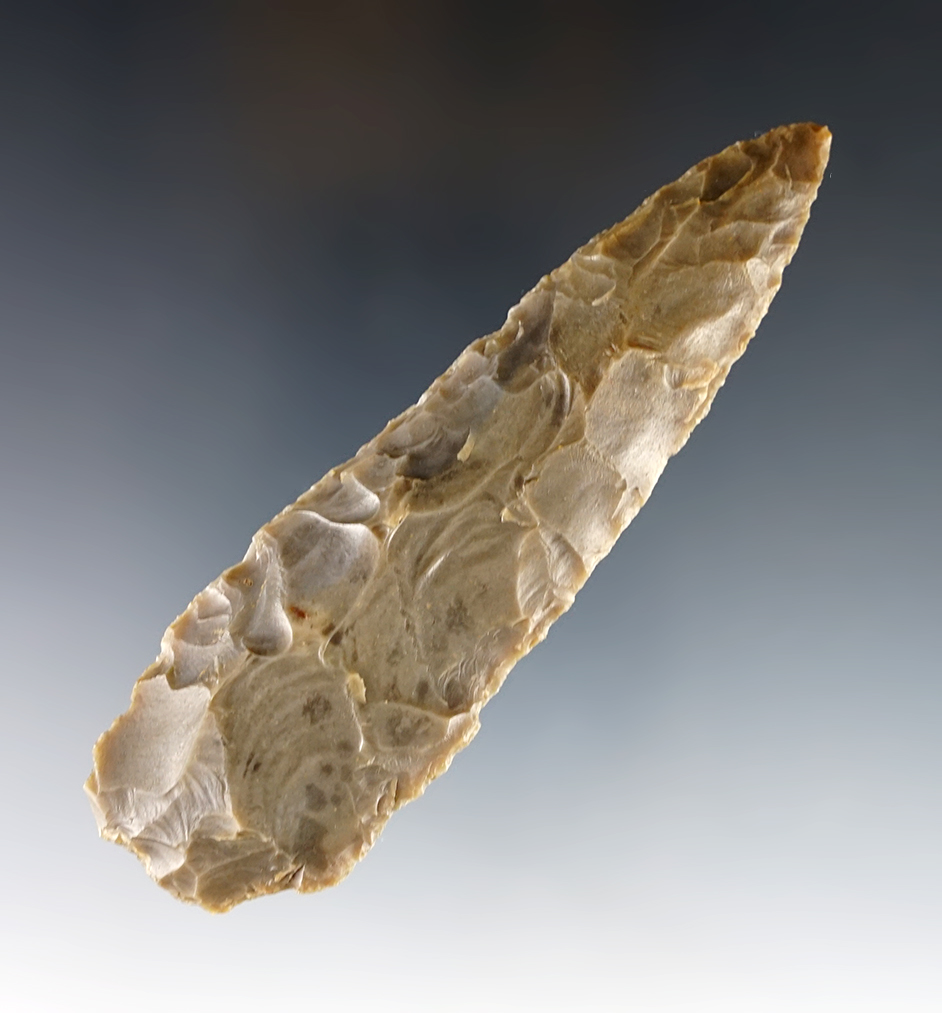4 1/16" Blade found in Hardin Co., Ohio. Made from well patinated flint.