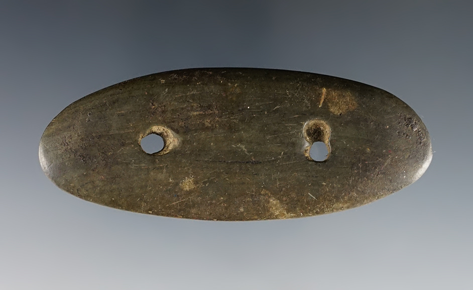 Nice miniature Gorget that measures 3 1/4". Found in Crawford Co., Ohio. 