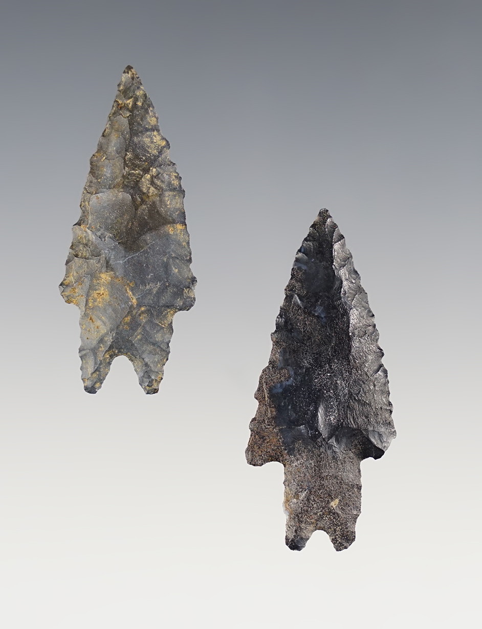 Pair of very fine St. Albans Bifurcates. Both are thin and fine examples of the type. 