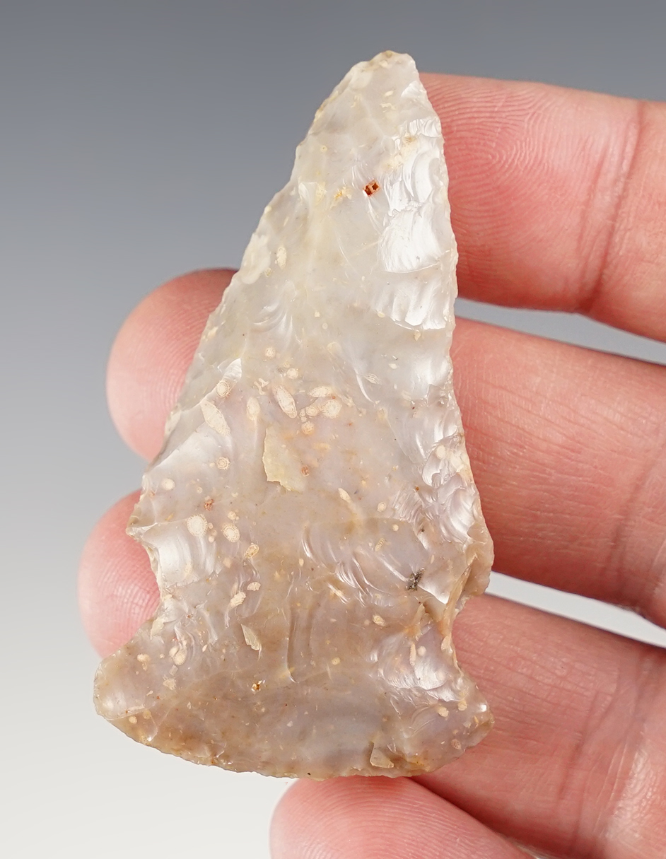 2 7/16" Ohio Hopewell made from gem-grade Flint Ridge flint. 