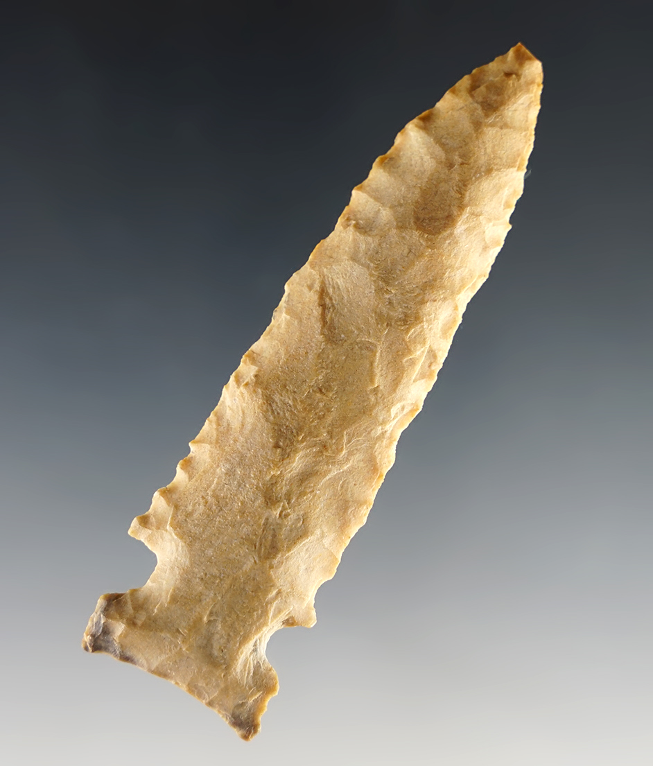 Well styled 3 5/16" Graham Cave with heavy grinding to the basal area. Found in the Midwestern U.S.