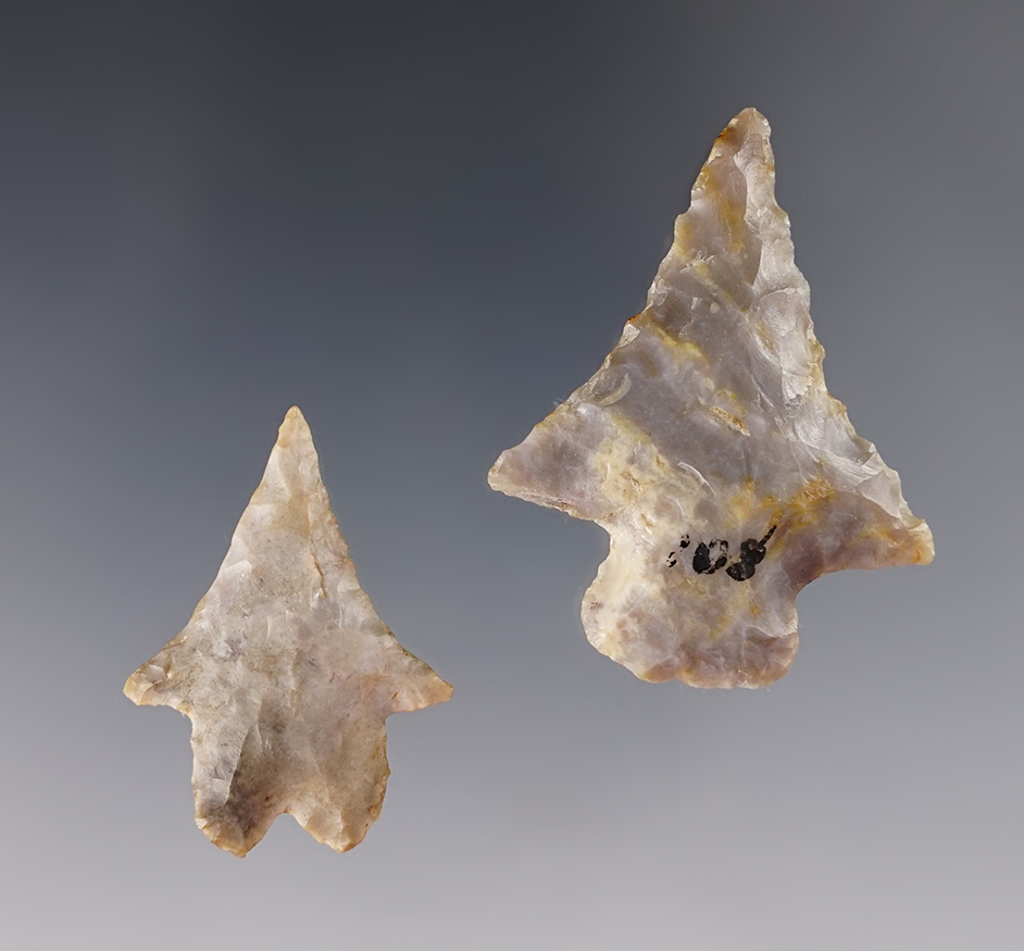 Pair of Ohio Points that are nicely made from quality material. Largest is 1 5/8". Ex. Wehrle. 