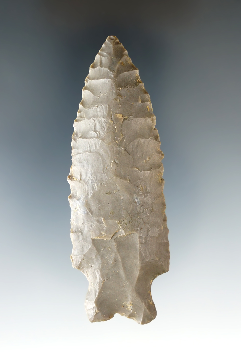 3 1/8" Archaic Heavy Duty made from Hornstone. Found in Preble Co., Ohio. Ex. Doug Hooks Collection.