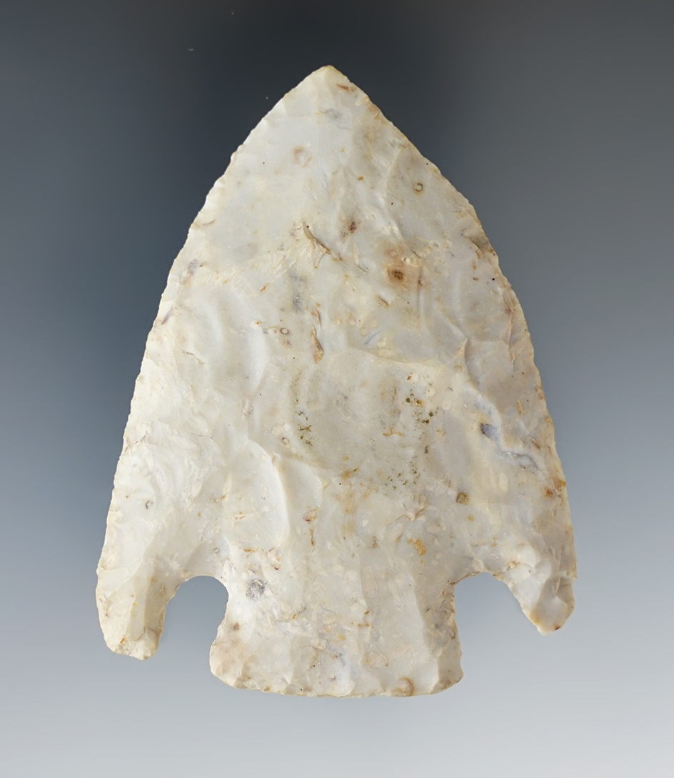 2 3/4" Archaic Basal Notch found in Marion Co., Ohio. Ex. Dick Johnson, Ken Saunders Collections.
