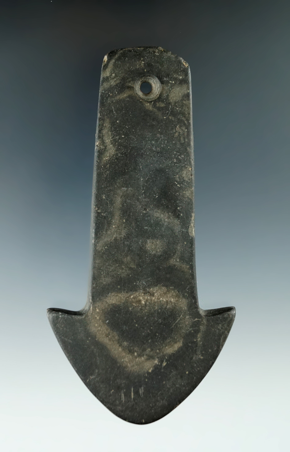 4 11/16" Adena Anchor Pendant found in Logan Co., Ohio. Ex. Cameron Parks, Earl Townsend (#4106).