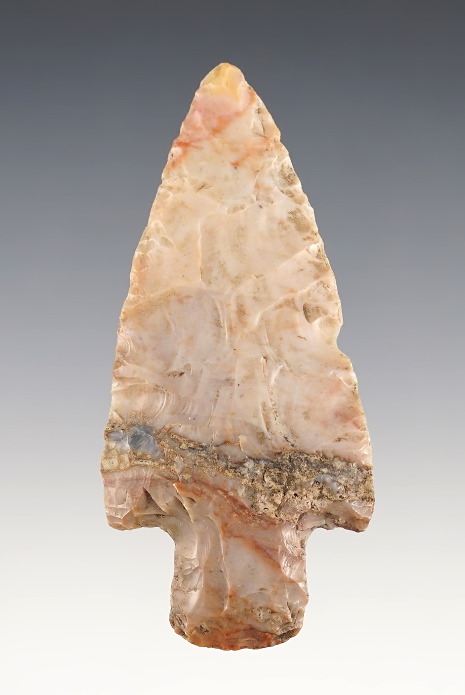 Fine 3 1/4" Ohio Adena made from gem-grade Flint Ridge Flint.