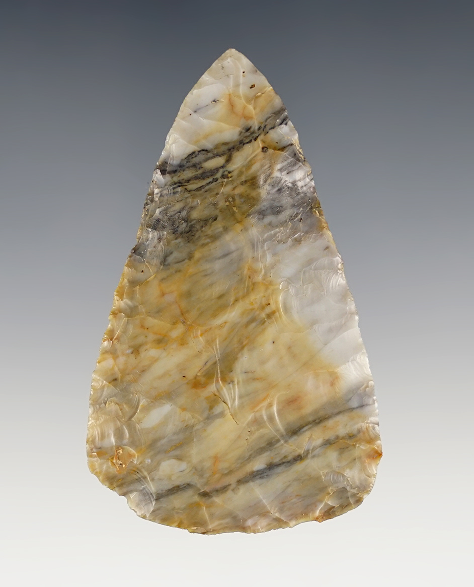 Excellent material on this 2 11/16" Blade found in Licking Co., Ohio. Ex. Dilley, Don Eberly. 