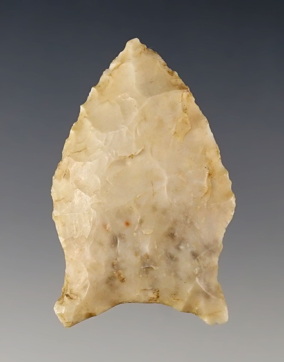 2" Paleo Quad made from Flint Ridge Flint, found in Ohio. 