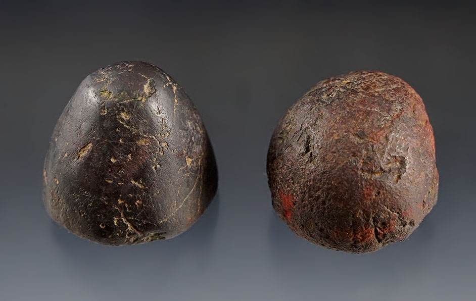 Pair of Hematite Cones found in Ohio, both are around 1 5/8".`
