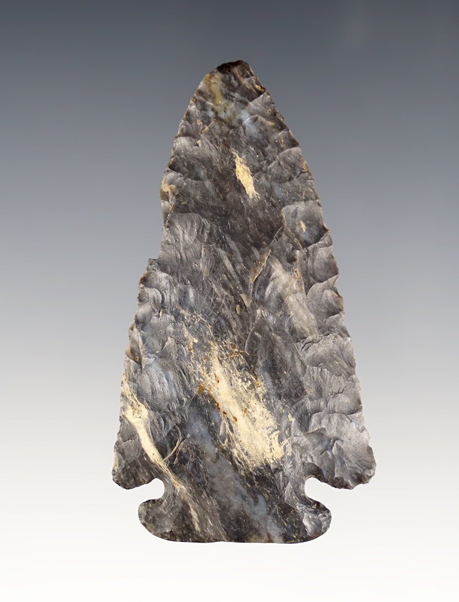 2 7/8" Dovetail made from attractive Coshocton Flint, found in Ohio. 
