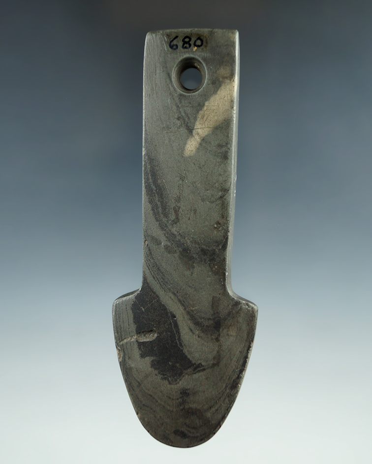 4 5/8" Adena Anchor Pendant - Knox Co., Ohio. Pictured in Central States. Ex. Earl Townsend.