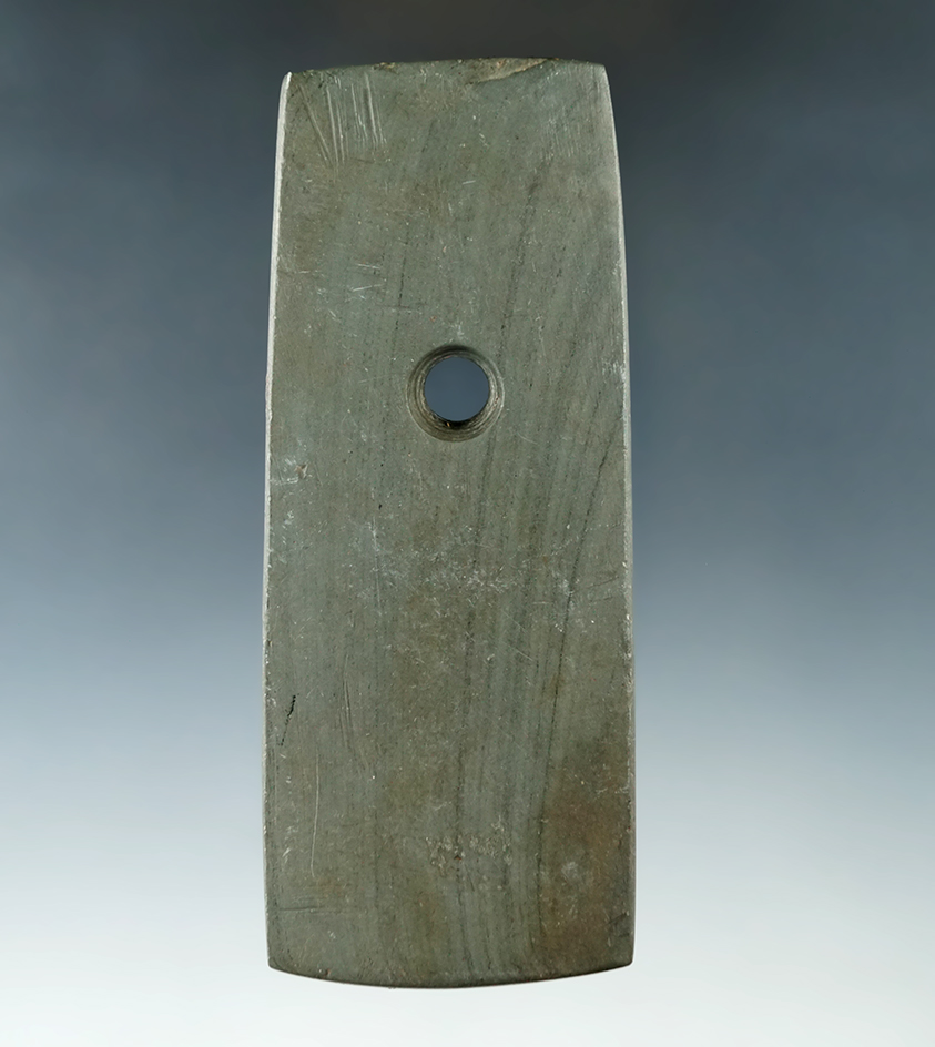 4 3/8" Adena Trapezoidal Pendant found in the 1930's on the Cuyahoga/Lorain Co., Ohio border.