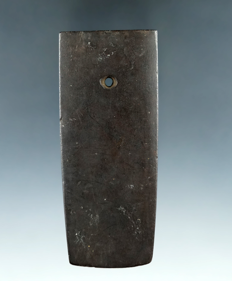 3 9/16" Hopewell Pendant that was anciently salvaged from a large broken gorget, Hamilton Co., OH.