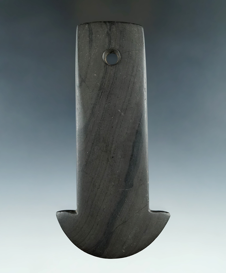 5 1/8" Adena Anchor Pendant - Van Wert Co., Ohio. Pictured. Ex. Earl Townsend.