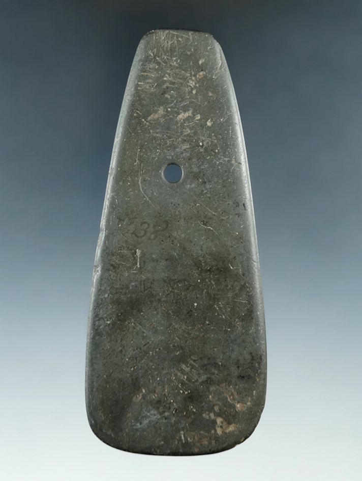 4 3/8" Hopewell Trapezoidal Pendant - Medina Co., Ohio. Pictured.  Ex. Macy Hallock, William Platt.