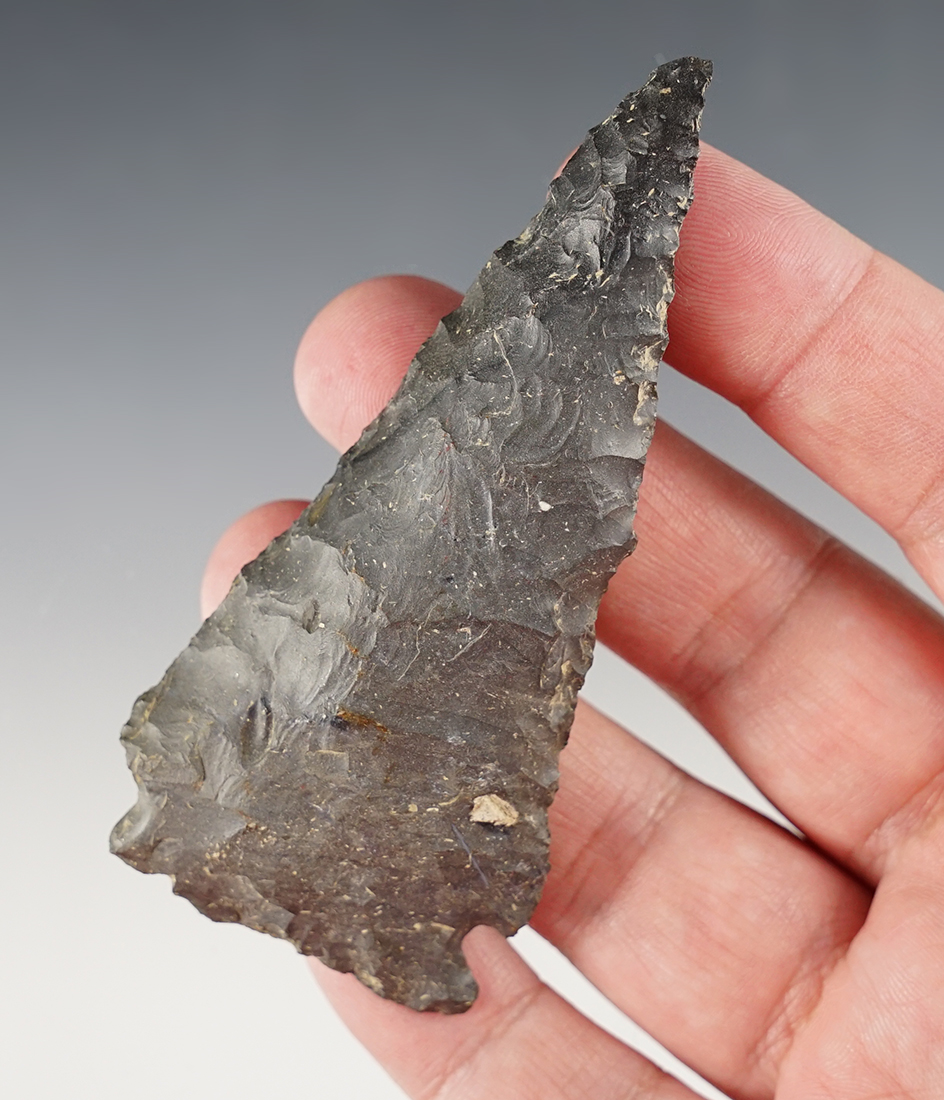 Nice 3 5/8" Ohio Meadowood made from patinated Coshocton Flint.