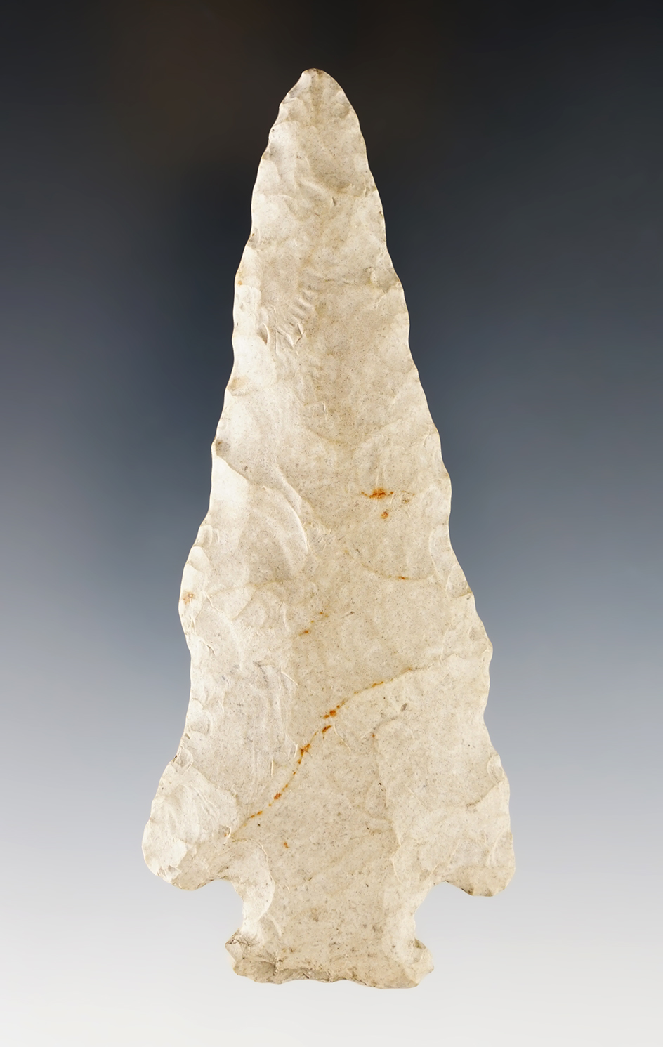 Large 4 1/2" Pentagonal found in Madison Co., Ohio. Ex. Bill Likens collection.