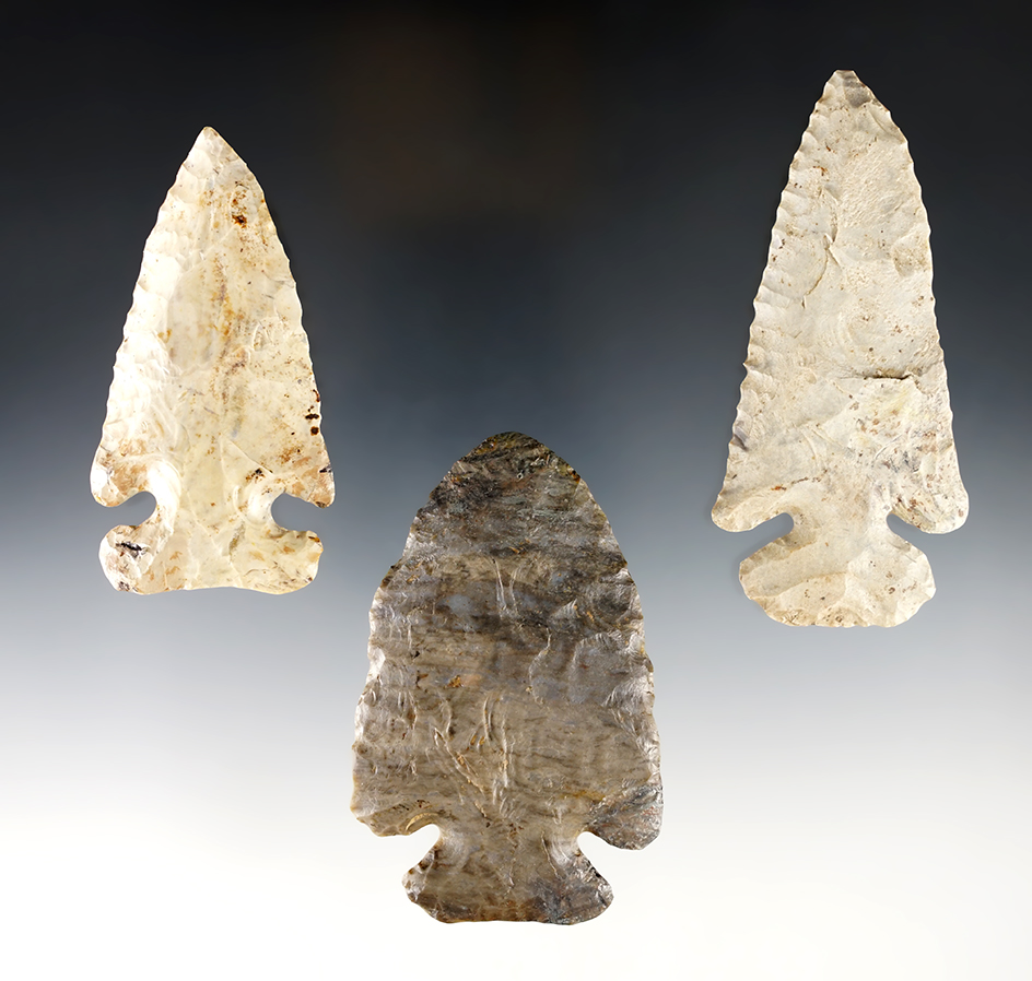 Set of 3 restored Ohio Thebes. The largest is 3 5/8".